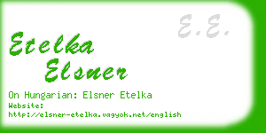 etelka elsner business card